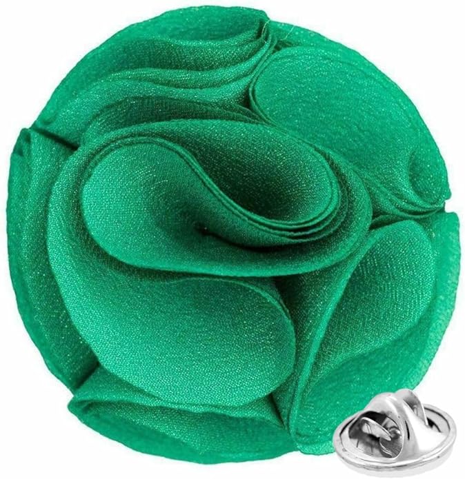 Vittorio Vico Men&#39;s Formal Rose Flower Lapel Pin - 81-rose-aqua - Classy Cufflinks