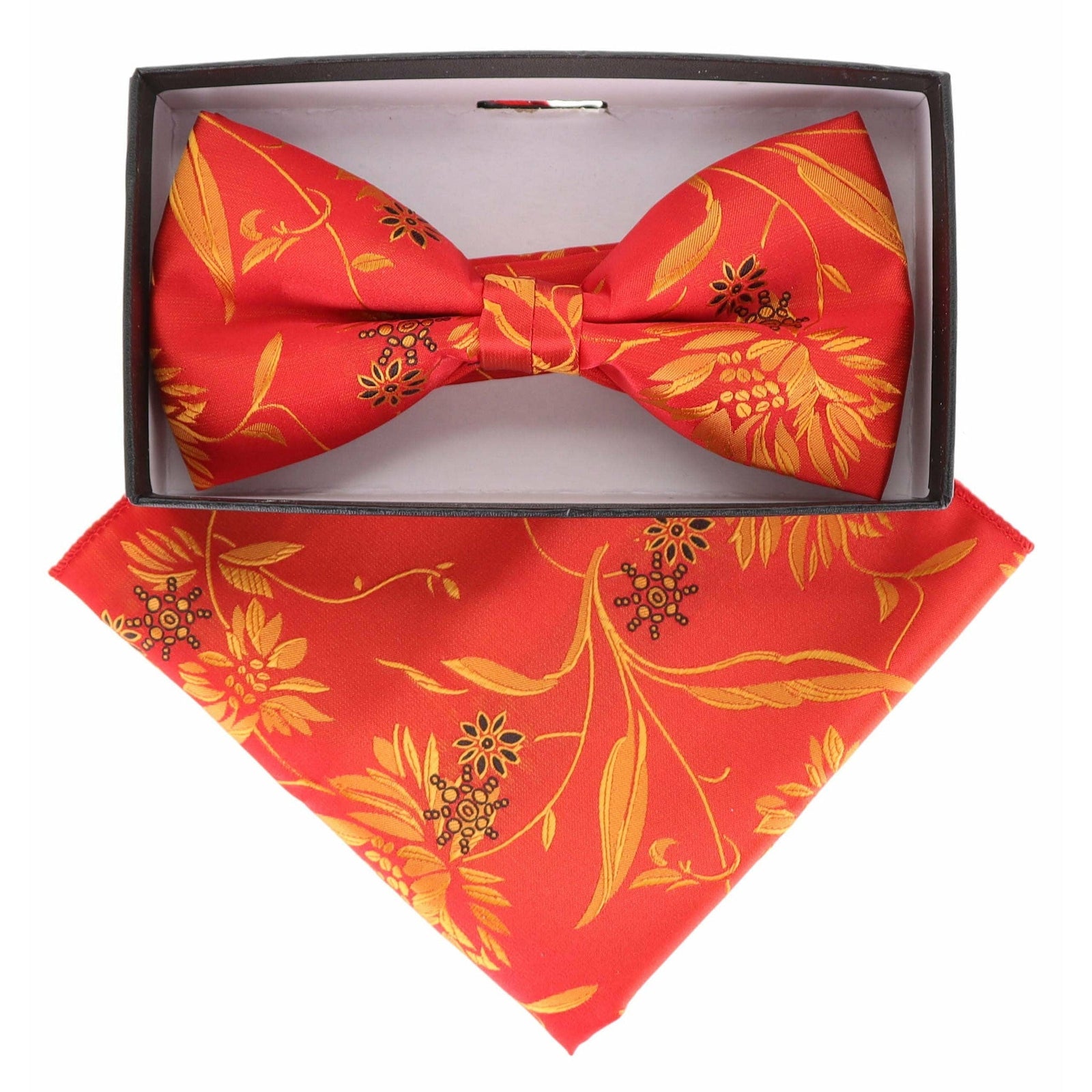 Vittorio Farina Floral Designer Bow Tie & Pocket Square - BH - D - 21141 - Classy Cufflinks
