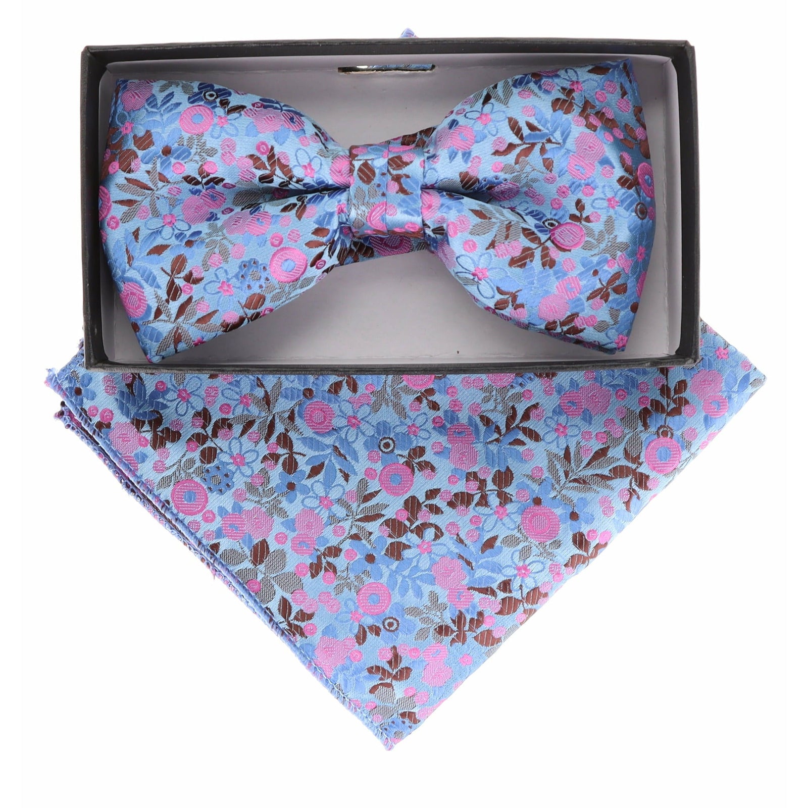 Vittorio Farina Floral Designer Bow Tie & Pocket Square - BH - D - 21144 - Classy Cufflinks