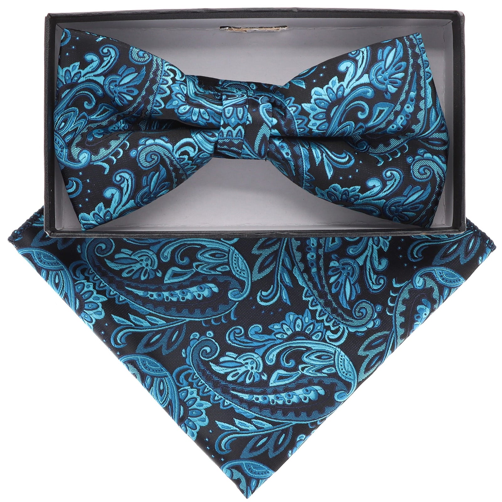 Vittorio Farina Floral Designer Bow Tie & Pocket Square - BH - D - 21145 - Classy Cufflinks