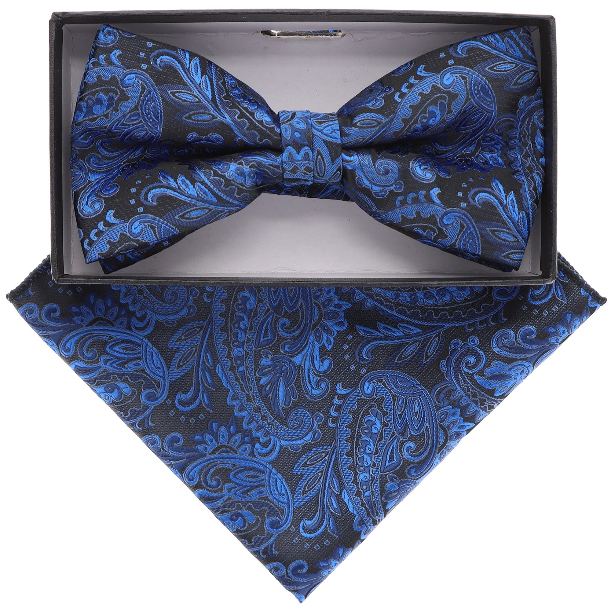 Vittorio Farina Floral Designer Bow Tie & Pocket Square - BH - D - 21147 - Classy Cufflinks