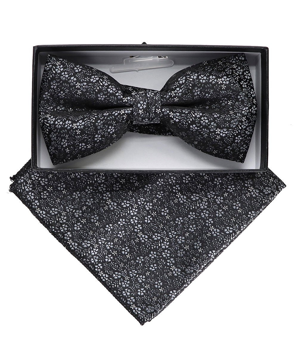 Vittorio Farina Floral Designer Bow Tie & Pocket Square - BH - D - 23031 - Classy Cufflinks