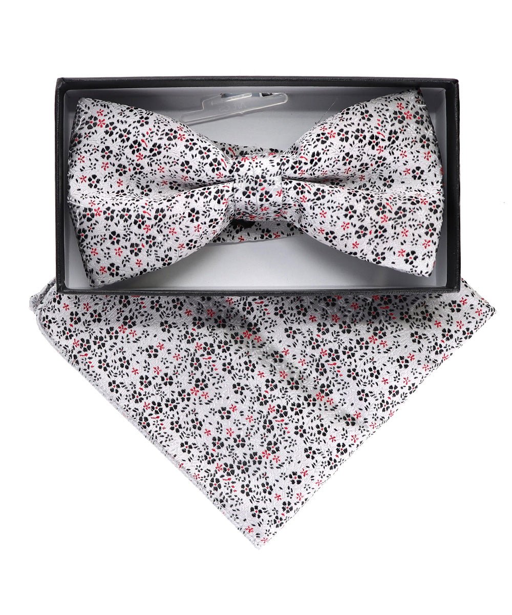 Vittorio Farina Floral Designer Bow Tie & Pocket Square - BH - D - 23032 - Classy Cufflinks