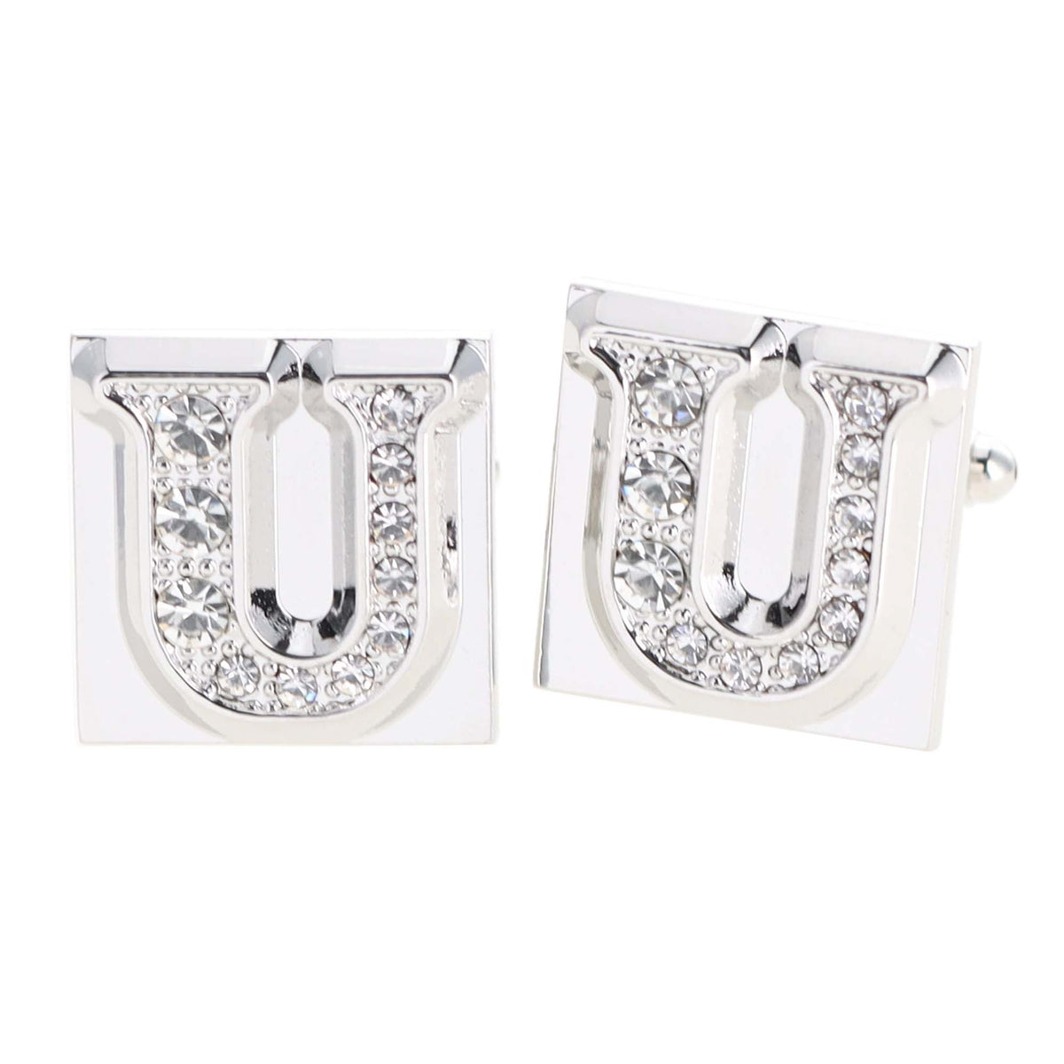 Louis Vuitton Monogram Bold Cufflinks, Silver, One Size